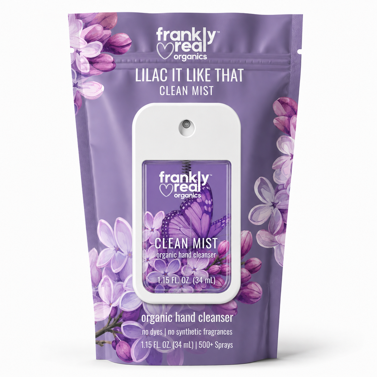 Organic Hand Cleanser Spray – Neroli + Ylang-Ylang - Lilac it Like That – 34 mL | Clean Mist™