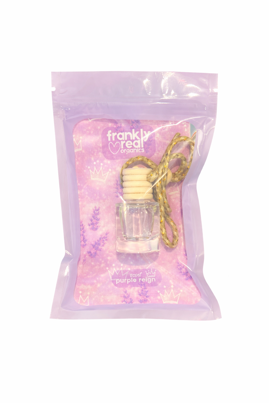 Hang Clean™ Organic Air Freshener – Lavender + Sandalwood “Purple Reign” (8ml)