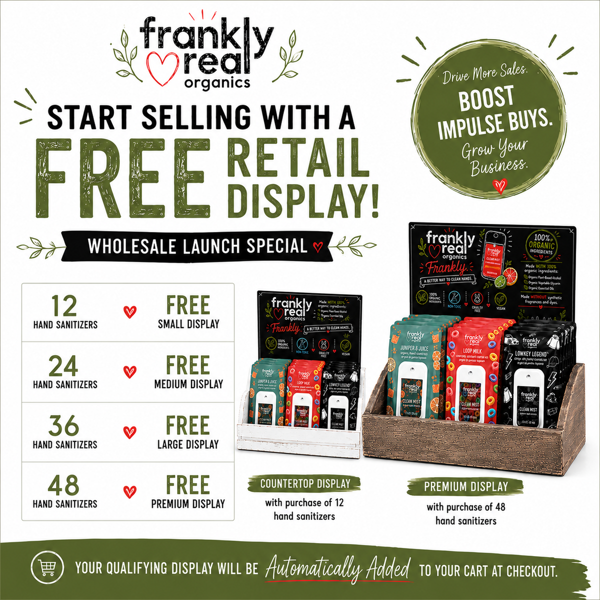 Retail Display (size & style varies by order volume)