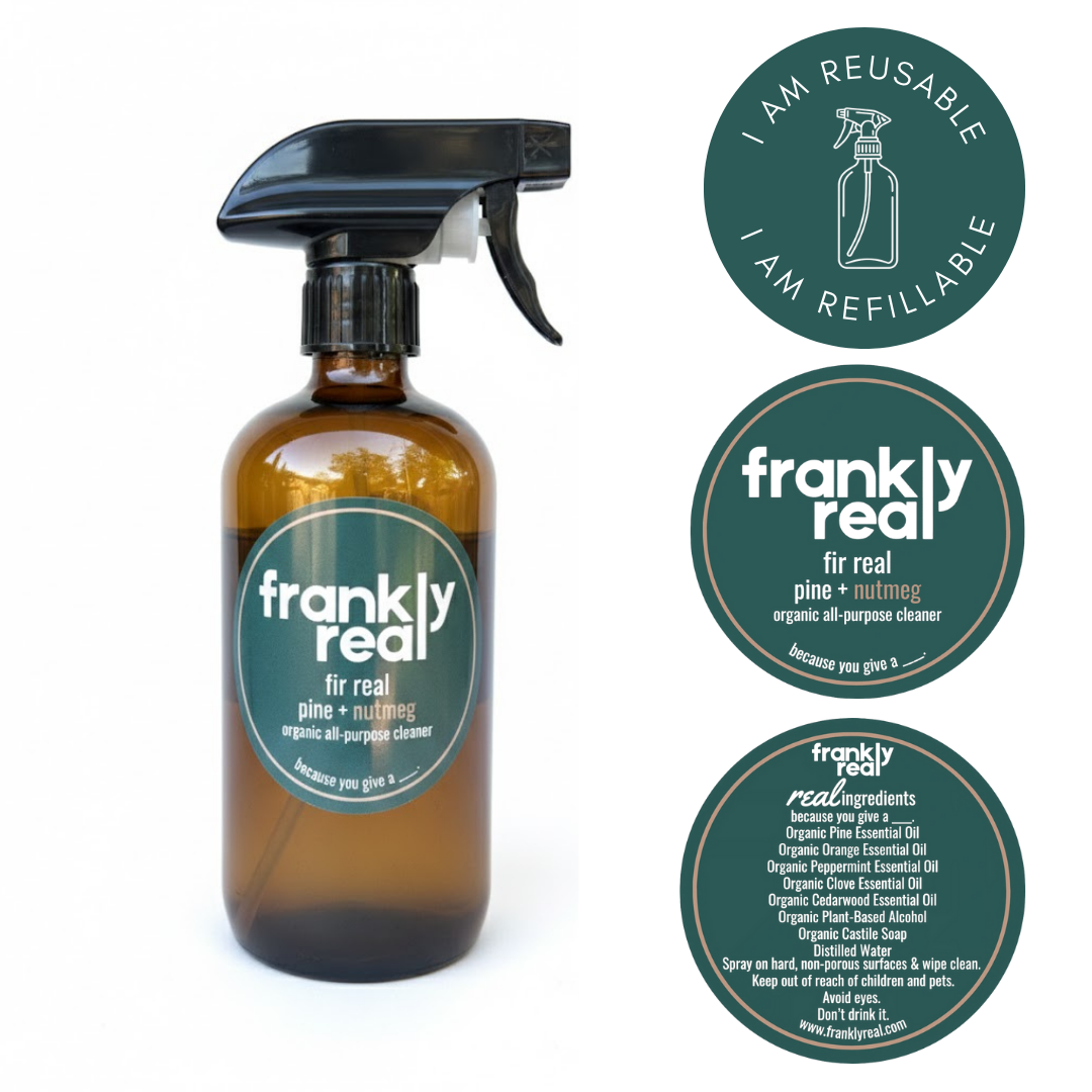 Amber Glass Bottle - Refillable & Reusable (16 ounces)