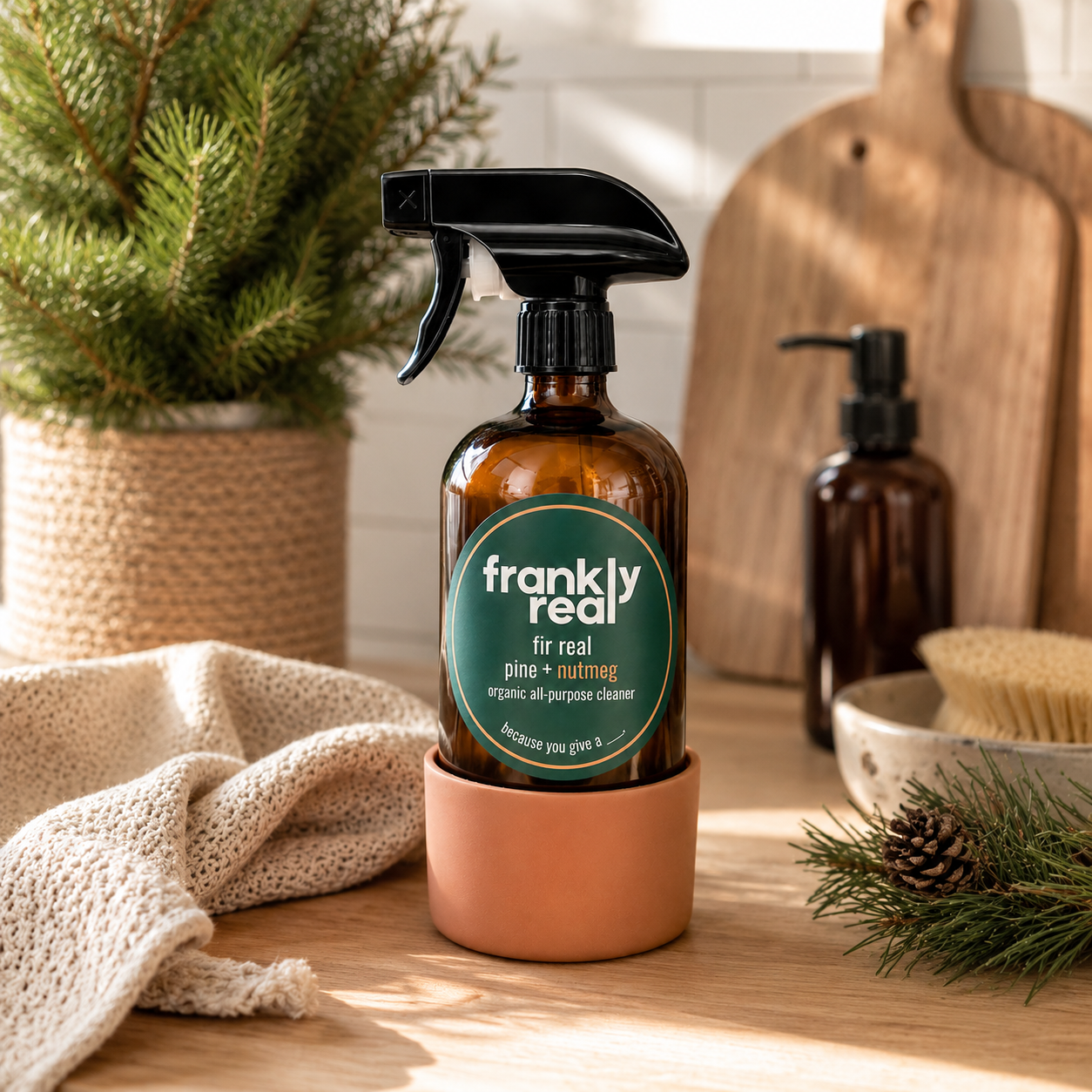 Fir Real Organic All-Purpose & Granite Cleaner  – Pine + Nutmeg