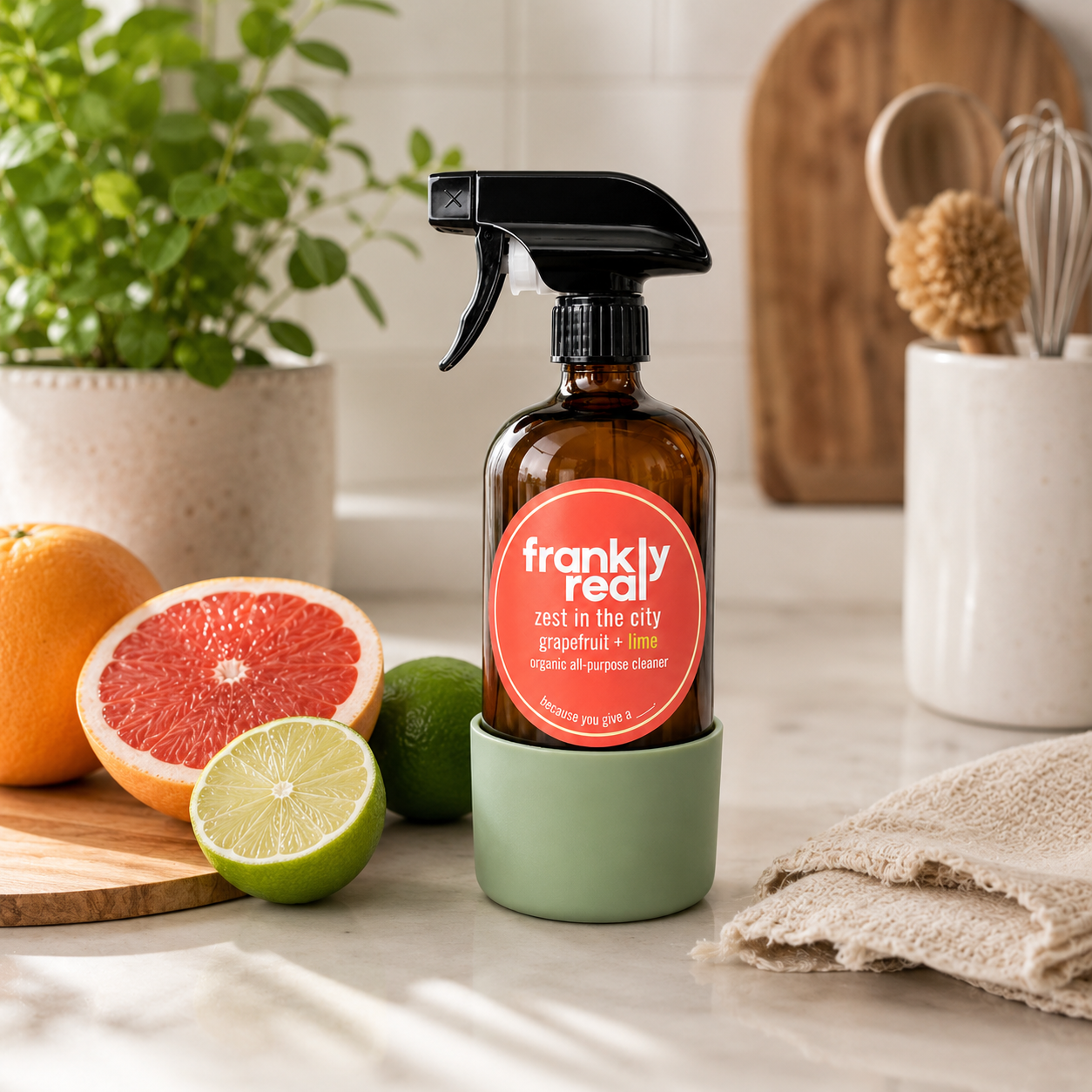 Zest in the City Organic All-Purpose & Granite Cleaner – Grapefruit + Lime