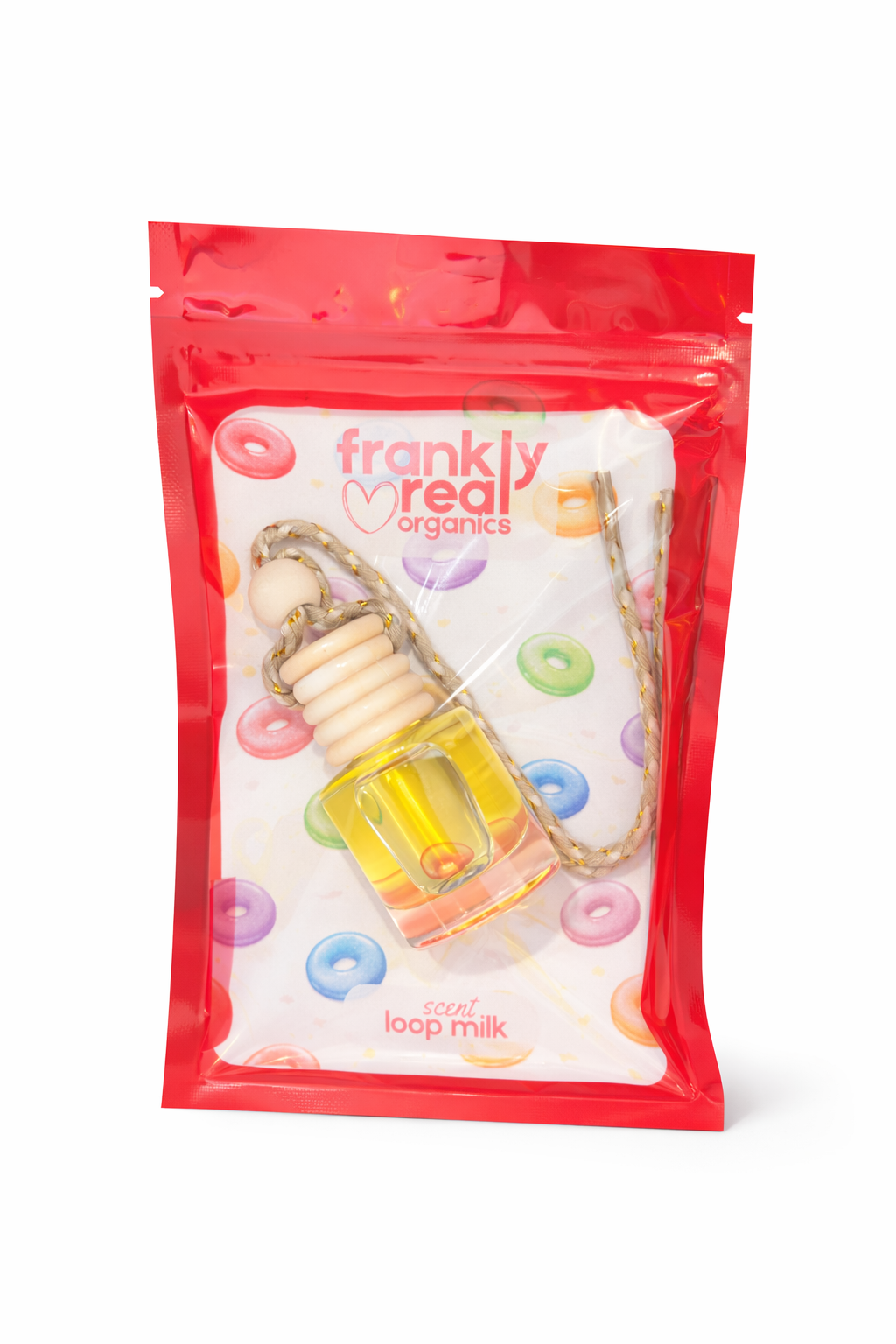 Hang Clean™ Organic Air Freshener – Lemongrass + Bergamot “Loop Milk” (8ml)