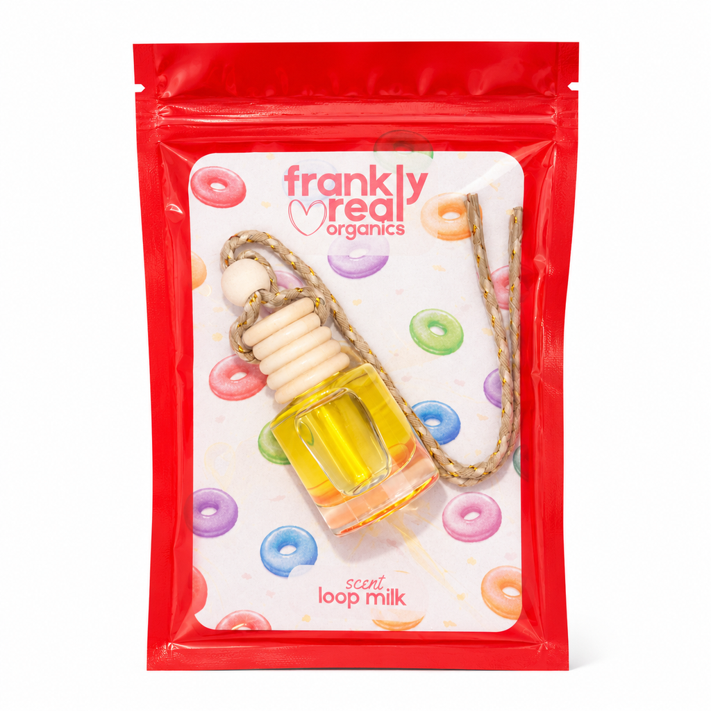 Hang Clean™ Organic Air Freshener – Lemongrass + Bergamot “Loop Milk” (8ml)