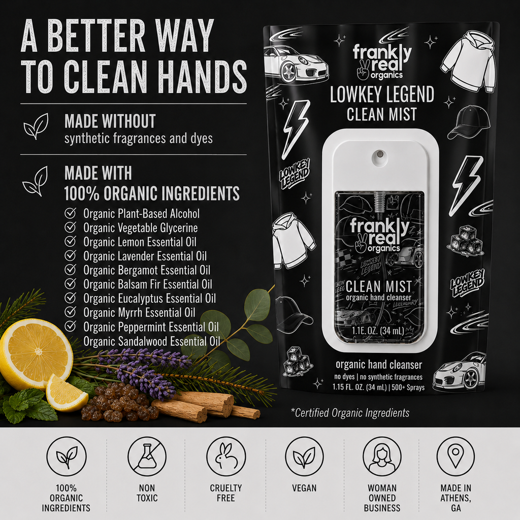 Organic Hand Cleanser Spray – Citrus + Pine – Lowkey Legend – 34 mL | Clean Mist™