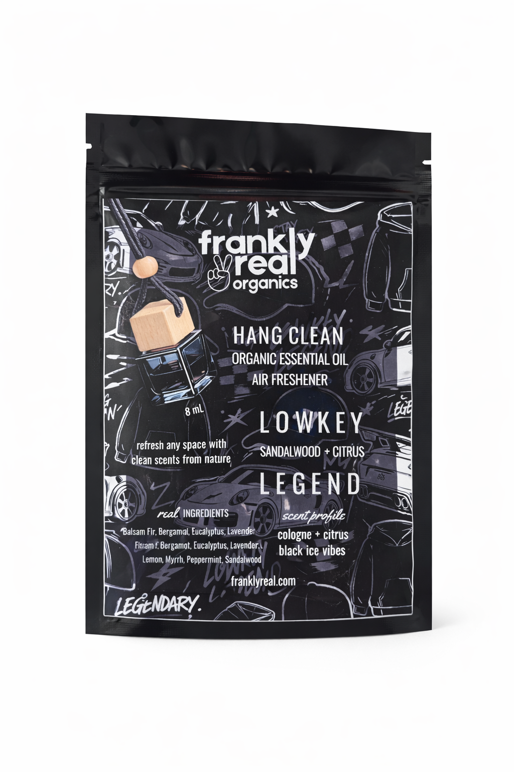 Hang Clean™ Organic Air Freshener – Citrus + Pine “Lowkey Legend” (Signature Scent) 8ml