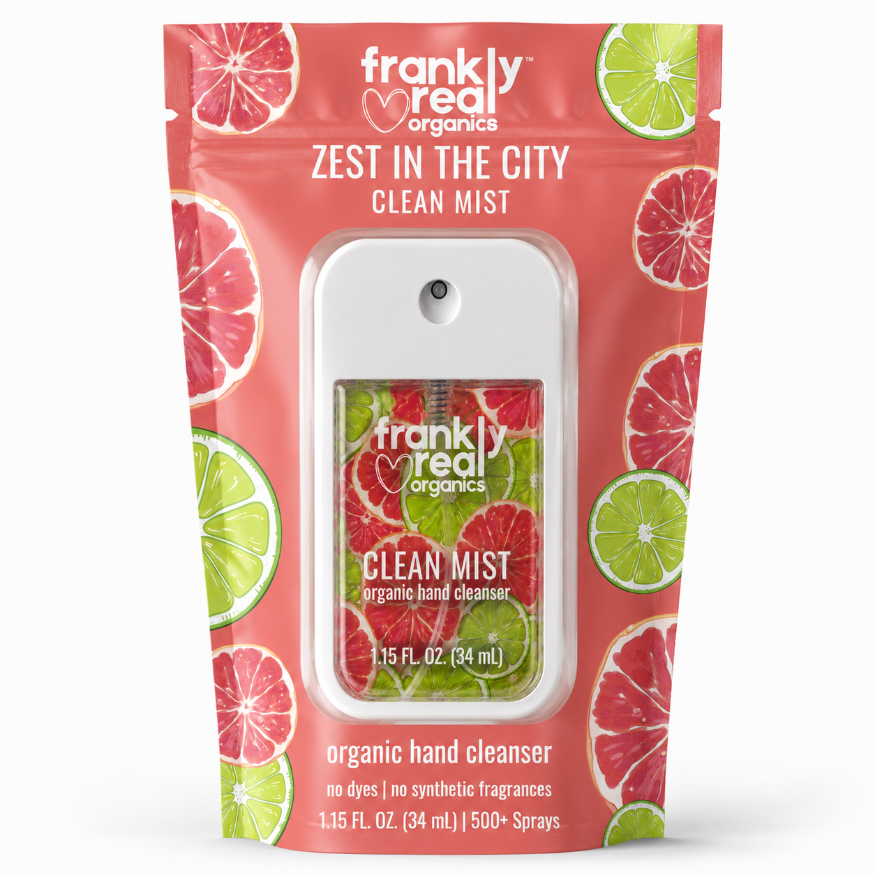 Organic Hand Cleanser Spray – Grapefruit & Lime – Zest in the City – 30 mL | Clean Mist™