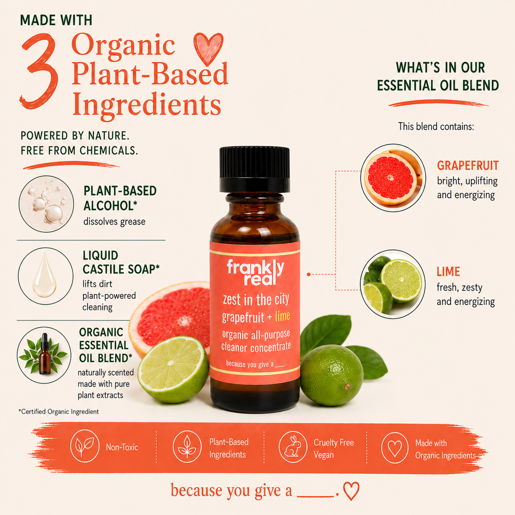 Zest in the City Organic All Purpose & Granite Cleaner Concentrate - Grapefruit + Lime