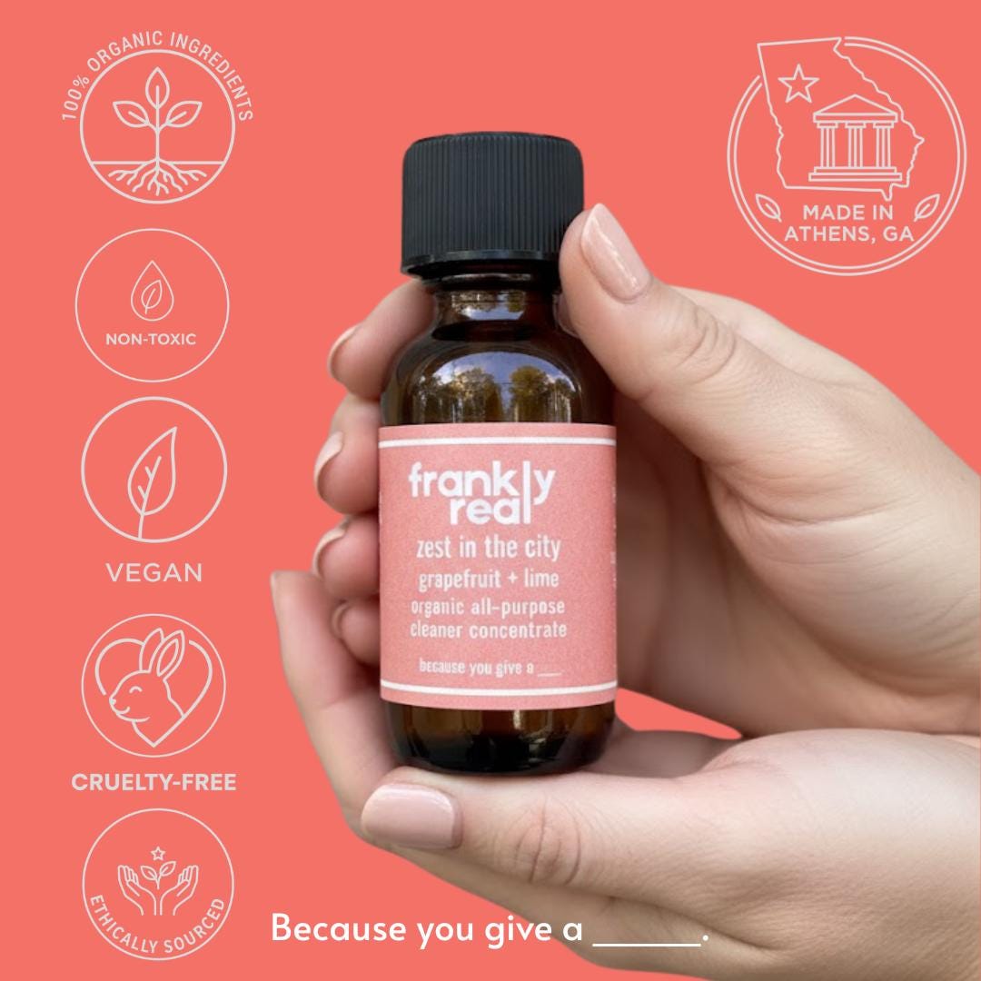 Zest in the City Organic All Purpose & Granite Cleaner Concentrate - Grapefruit + Lime