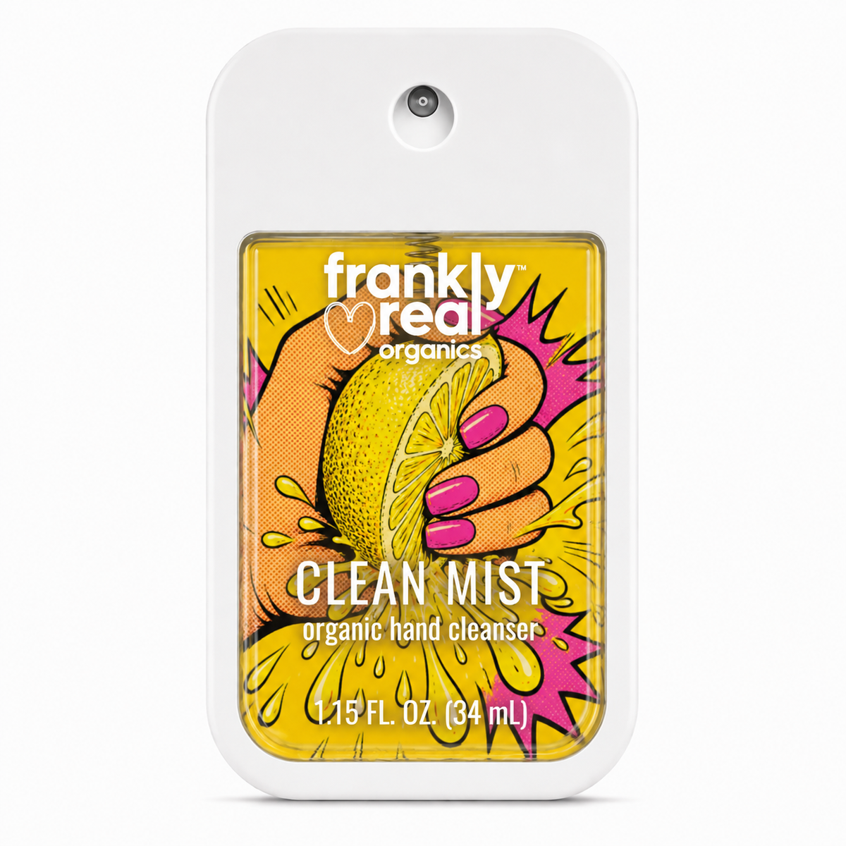 Organic Hand Cleanser Spray – Lemon + Lime  – Lemon Squeezy – 34 mL | Clean Mist™